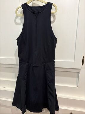 Target High Neck Half-Zip Athletic Dress with Pockets in Black XS